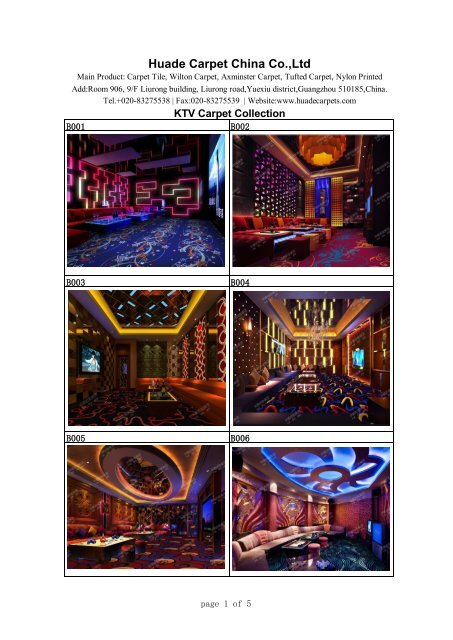 carpet for KTV,Nightclub