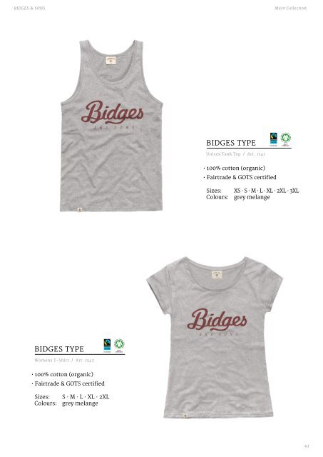 Lookbook Main Collection by Bidges & Sons