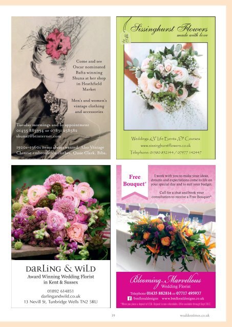 Wealden Times | WT186 | August 2017 | Wedding supplement inside