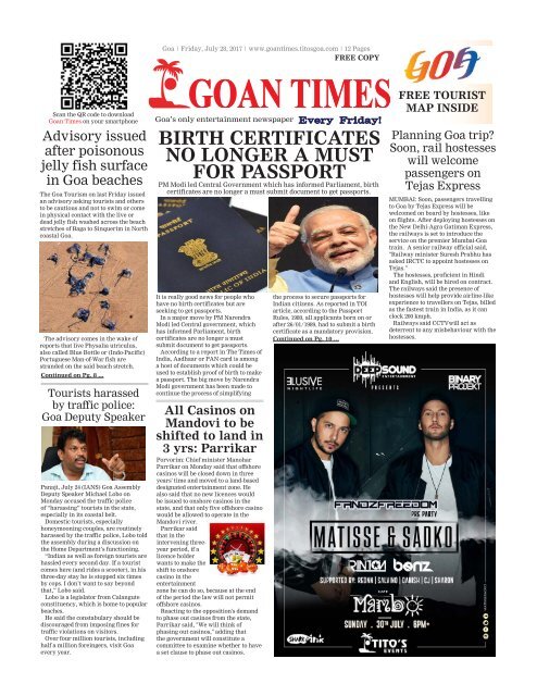 GoanTimes July 28th 2017 Issue