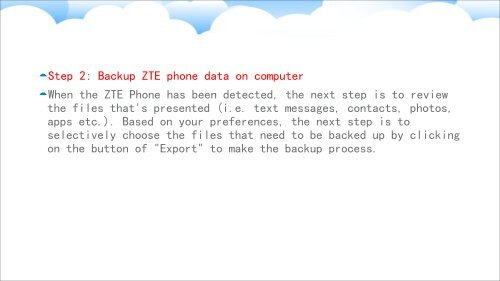 Backup and Restore Data from ZTE