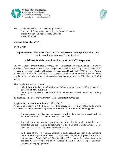 circular_pl1_2017_implementation_of_directive_201452eu_on_the_effects_of_certain_public_and_private_projects_on_the_environment_eia_directive