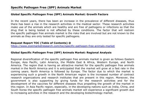 Global Specific Pathogen Free (SPF) Animals Market, 2016 – 2024