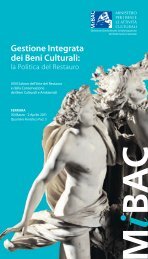 Gestione Integrata dei Beni Culturali: - Ministero per i Beni e le ...