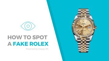 How to Spot a Fake Rolex