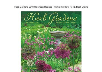  Herb Gardens 2018 Calendar 