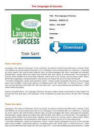 Reviews E-Book The Language of Success Premium Book Free