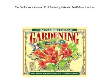  The Old Farmer s Almanac 