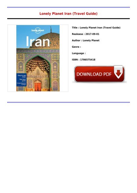 The Travel Book Lonely Planet Pdf