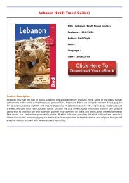 Review Lebanon Bradt Travel Guides Latest Collection