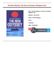 Read Online E-Book The New Odyssey  The Story of Europes Refugee Crisis Online Free