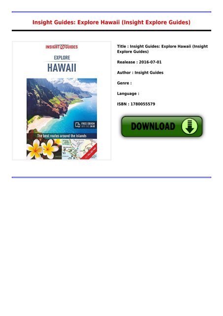 Review E-Book Insight Guides  Explore Hawaii Insight Explore Guides Free Online