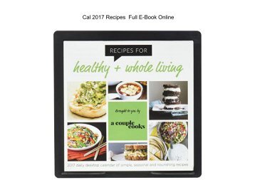  Cal 2017 Recipes  Full 