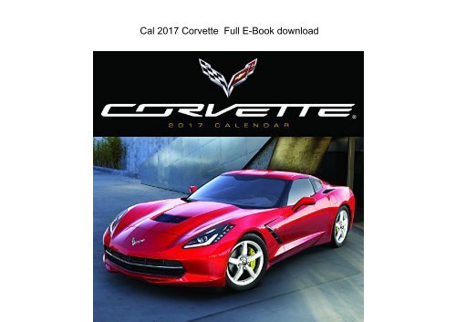  Cal 2017 Corvette  Full 