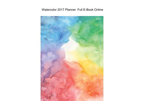  Watercolor 2017 Planner  