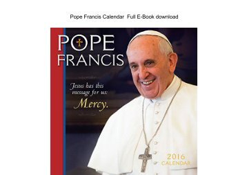  Pope Francis Calendar  Full 