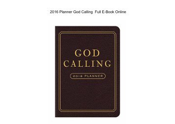  2016 Planner God Calling  