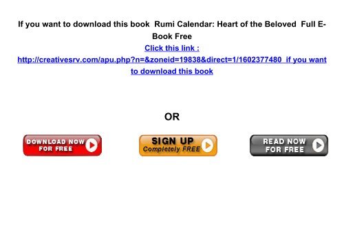  Rumi Calendar Heart of the 