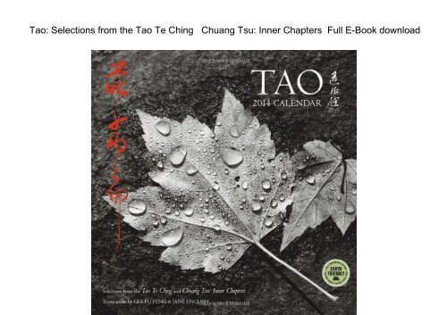  Tao Selections from the Tao 