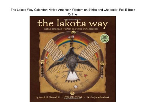  The Lakota Way Calendar 