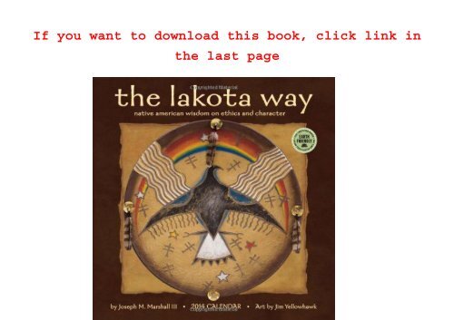  The Lakota Way Calendar 
