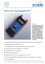 Aktiver Strom-/Spannungsgeber ASG 2 - Scheib Elektrotechnik GmbH