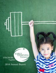 2016 Early Learning Ventures Annual Report 