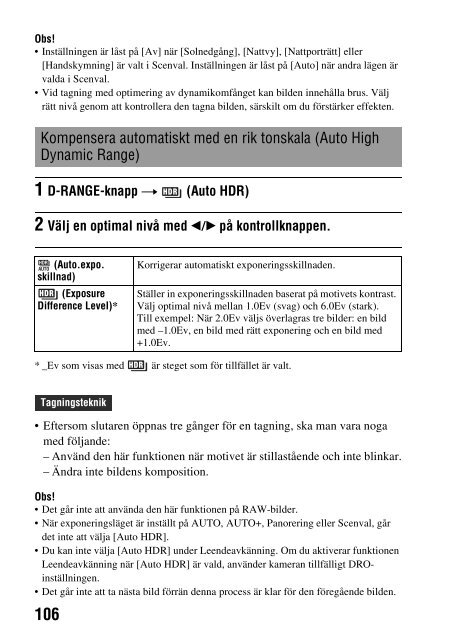 Sony SLT-A55VL - SLT-A55VL Istruzioni per l'uso Svedese