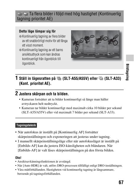 Sony SLT-A55VL - SLT-A55VL Istruzioni per l'uso Svedese