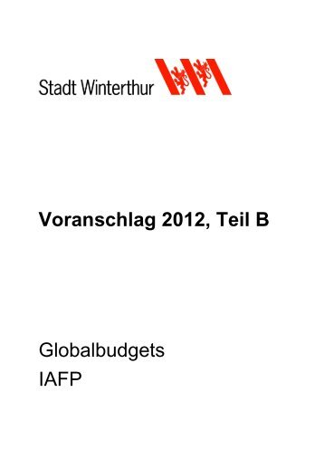 Voranschlag 2012 - Teil B - Departement Finanzen - Winterthur