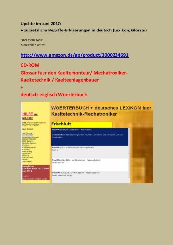 Kaelteanlagenbau-Grundlagen + deutsch-englisch Uebersetzer +abkuerzungen (Kaeltemonteure