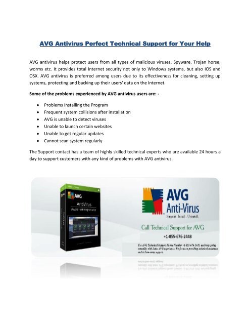AVG Support Number +1-855-676-2448
