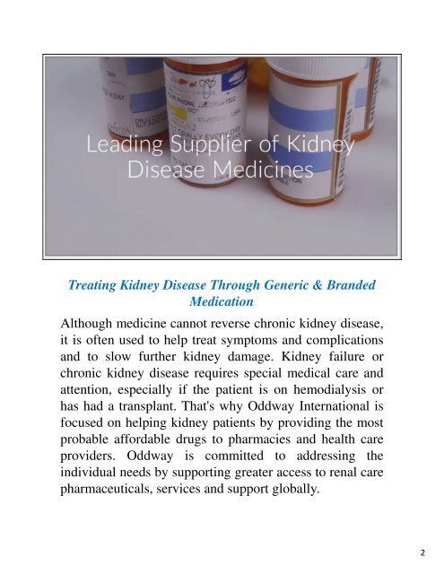  Kidney Disease Wholesale Generic Medicine Suppliers Exporter In India
