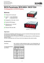 BCD-Panelmeter BCD4824 / BCD7224 - Scheib Elektrotechnik GmbH