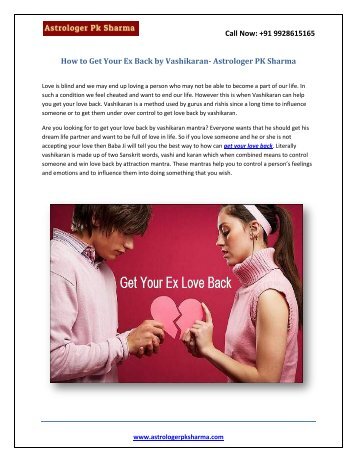 How to Get Your Ex Back by Vashikaran