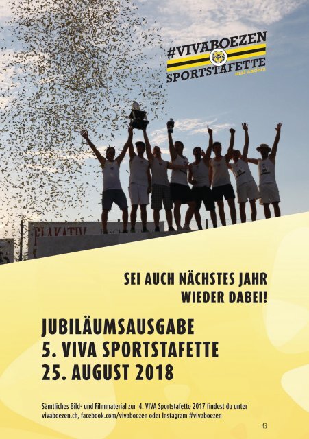4. VIVA Sportstafette 2017 - Eventführer