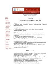 Faculty list - EMDM European Master in Disaster Medicine