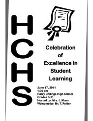 2011 Awards Program - Harry Collinge High School