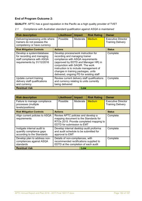 APTC Annual Report and Plan 2016 - 2017 Final 160117