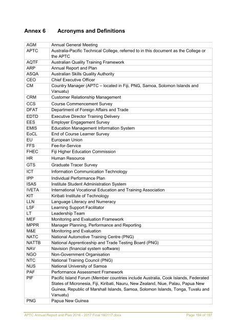 APTC Annual Report and Plan 2016 - 2017 Final 160117