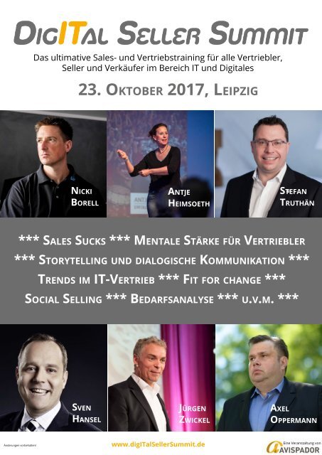 digITal Seller Summit_ 23. Oktober Leipzig - eine Veranstaltung von Avispador 