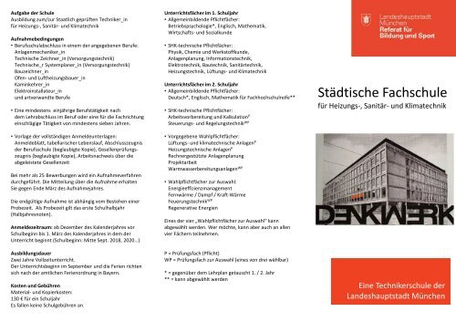 Flyer Fachschule