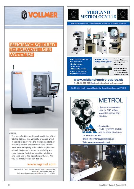 Manufacturing Machinery World August 2017