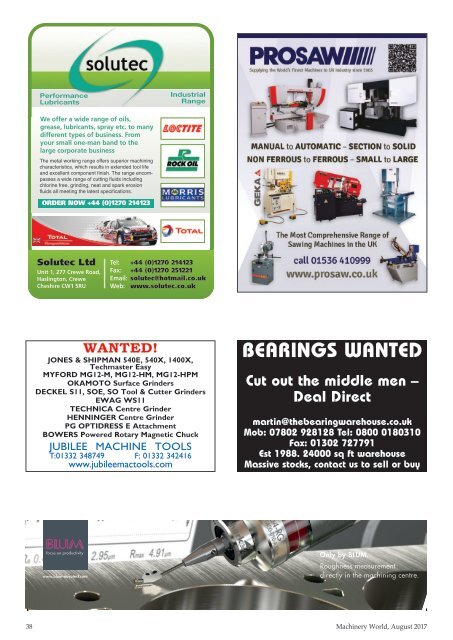 Manufacturing Machinery World August 2017