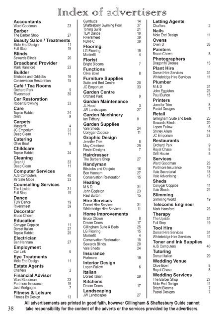 Gillingham & Shaftesbury Guide August