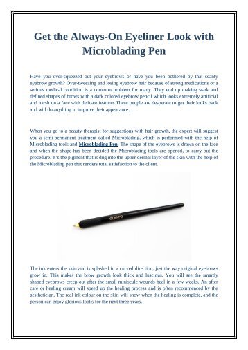 Get the always-on eyeliner look with Microblading pen
