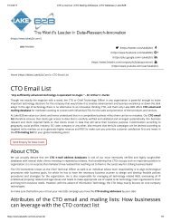 CTO email list from Lake B2B