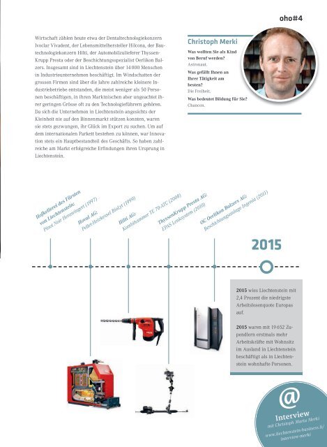 oho #4 - Das Magazin des Fürstentums Liechtenstein