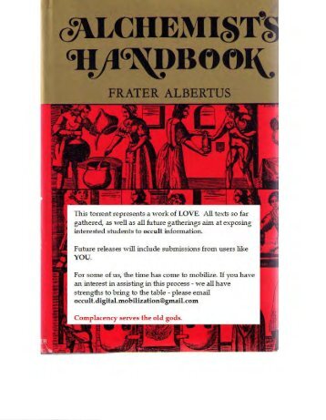 Frater Albertus Alchemists Handbook