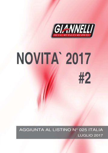 Giannelli - Nuovi Prodotti - Luglio 2017